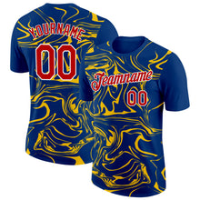 Load image into Gallery viewer, Custom US Navy Blue Red-Yellow 3D Esports Performance T-Shirt
