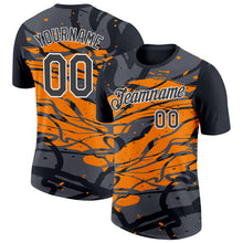 Загрузить изображение в средство просмотра галереи, Custom Black Steel Gray-Bay Orange 3D Esports Performance T-Shirt
