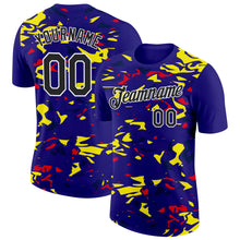 Загрузить изображение в средство просмотра галереи, Custom Dark Purple Black Fire Red Light Yellow-Navy 3D Esports Performance T-Shirt
