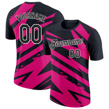 Загрузить изображение в средство просмотра галереи, Custom Black Hot Pink-White 3D Esports Performance T-Shirt
