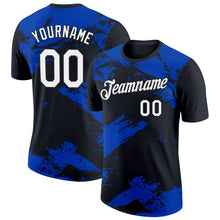 Загрузить изображение в средство просмотра галереи, Custom Black White-Thunder Blue 3D Esports Performance T-Shirt
