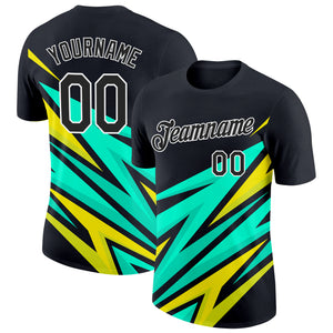 Custom Black Light Yellow-Neon Yellow 3D Esports Performance T-Shirt