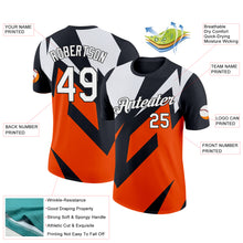 Load image into Gallery viewer, Custom Black White-Orange 3D Esports Performance T-Shirt
