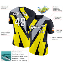 Загрузить изображение в средство просмотра галереи, Custom Black Gray-Light Yellow 3D Esports Performance T-Shirt
