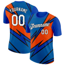 Charger l&#39;image dans la galerie, Custom Thunder Blue Orange-Black 3D Esports Performance T-Shirt
