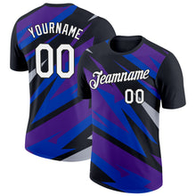 Charger l&#39;image dans la galerie, Custom Black Purple-Thunder Blue 3D Esports Performance T-Shirt
