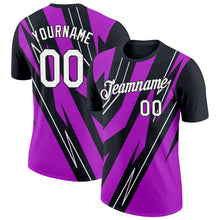 Загрузить изображение в средство просмотра галереи, Custom Black White-Purple 3D Esports Performance T-Shirt
