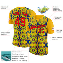 Загрузить изображение в средство просмотра галереи, Custom Gold Fire Red US Navy Blue Aurora Green-Black 3D Esports Performance T-Shirt
