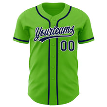 Charger l&#39;image dans la galerie, Custom Aurora Green Navy-White Authentic Baseball Jersey
