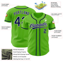 Laden Sie das Bild in den Galerie-Viewer, Custom Aurora Green Navy-White Authentic Baseball Jersey
