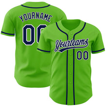 Charger l&#39;image dans la galerie, Custom Aurora Green Navy-White Authentic Baseball Jersey
