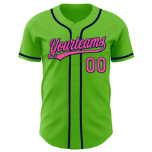 Charger l&#39;image dans la galerie, Custom Aurora Green Pink-Navy Authentic Baseball Jersey
