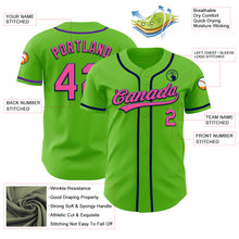 Charger l&#39;image dans la galerie, Custom Aurora Green Pink-Navy Authentic Baseball Jersey
