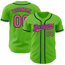 Charger l&#39;image dans la galerie, Custom Aurora Green Pink-Navy Authentic Baseball Jersey
