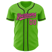 Charger l&#39;image dans la galerie, Custom Aurora Green Pink-Black Authentic Baseball Jersey
