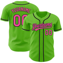 Charger l&#39;image dans la galerie, Custom Aurora Green Pink-Black Authentic Baseball Jersey
