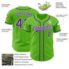 Laden Sie das Bild in den Galerie-Viewer, Custom Aurora Green Purple-White Authentic Baseball Jersey
