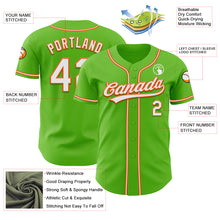 Charger l&#39;image dans la galerie, Custom Aurora Green White-Orange Authentic Baseball Jersey
