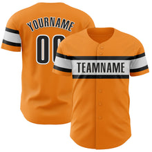 Загрузить изображение в средство просмотра галереи, Custom Bay Orange Black-White Authentic Baseball Jersey
