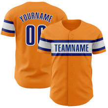 Загрузить изображение в средство просмотра галереи, Custom Bay Orange Royal-White Authentic Baseball Jersey
