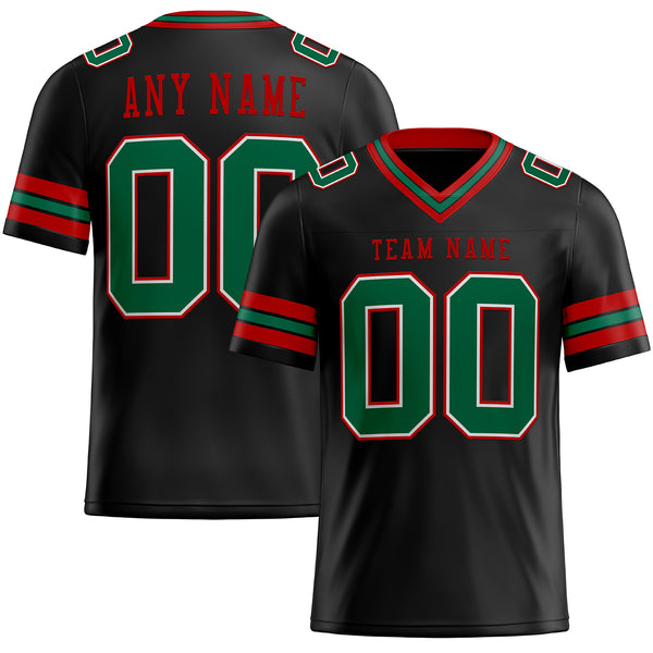 Custom Black Red-White Mesh Authentic Football Jersey – CustomJerseysPro