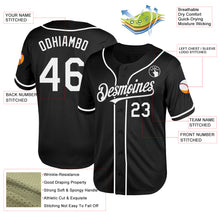 Laden Sie das Bild in den Galerie-Viewer, Custom Black White Mesh Authentic Throwback Baseball Jersey
