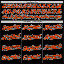 Load image into Gallery viewer, Custom Black Orange-White Mesh Authentic Throwback Baseball Jersey
