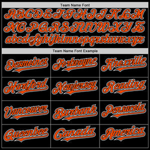 Custom Black Orange-White Mesh Authentic Throwback Baseball Jersey