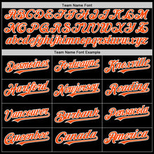 Load image into Gallery viewer, Custom Black Orange-White Mesh Authentic Throwback Baseball Jersey
