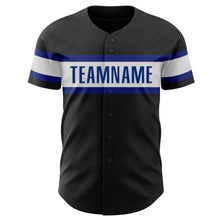 Загрузить изображение в средство просмотра галереи, Custom Black Royal-White Authentic Baseball Jersey
