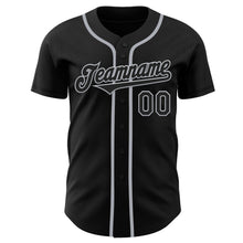 Загрузить изображение в средство просмотра галереи, Custom Black Gray Authentic Baseball Jersey
