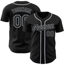 Загрузить изображение в средство просмотра галереи, Custom Black Gray Authentic Baseball Jersey
