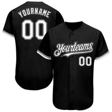 Charger l&#39;image dans la galerie, Custom Black White-Gray Authentic Baseball Jersey
