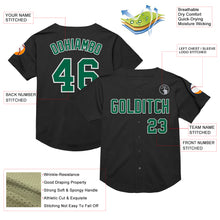 Charger l&#39;image dans la galerie, Custom Black Kelly Green-White Mesh Authentic Throwback Baseball Jersey
