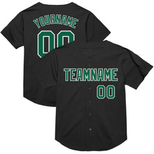 Charger l&#39;image dans la galerie, Custom Black Kelly Green-White Mesh Authentic Throwback Baseball Jersey
