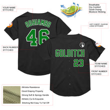 Charger l&#39;image dans la galerie, Custom Black Grass Green-White Mesh Authentic Throwback Baseball Jersey
