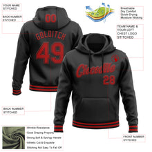 Загрузить изображение в средство просмотра галереи, Custom Stitched Black Red Sports Pullover Sweatshirt Hoodie
