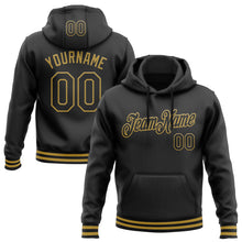 Загрузить изображение в средство просмотра галереи, Custom Stitched Black Old Gold Sports Pullover Sweatshirt Hoodie
