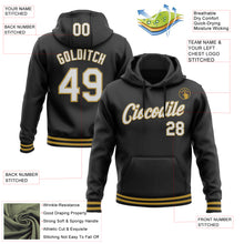 Загрузить изображение в средство просмотра галереи, Custom Stitched Black White-Old Gold Sports Pullover Sweatshirt Hoodie
