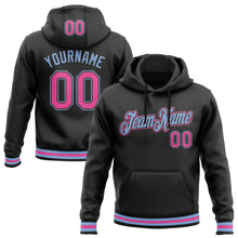 Загрузить изображение в средство просмотра галереи, Custom Stitched Black Pink-Light Blue Sports Pullover Sweatshirt Hoodie
