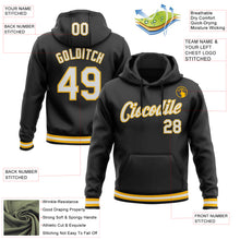 Загрузить изображение в средство просмотра галереи, Custom Stitched Black White-Gold Sports Pullover Sweatshirt Hoodie
