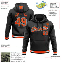 Загрузить изображение в средство просмотра галереи, Custom Stitched Black Orange-White Sports Pullover Sweatshirt Hoodie
