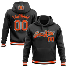 Загрузить изображение в средство просмотра галереи, Custom Stitched Black Orange-White Sports Pullover Sweatshirt Hoodie
