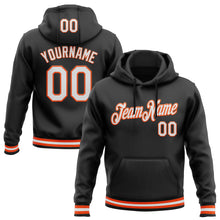 Загрузить изображение в средство просмотра галереи, Custom Stitched Black White-Orange Sports Pullover Sweatshirt Hoodie
