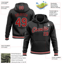 Загрузить изображение в средство просмотра галереи, Custom Stitched Black Red-White Sports Pullover Sweatshirt Hoodie
