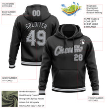 Загрузить изображение в средство просмотра галереи, Custom Stitched Black Gray-White Sports Pullover Sweatshirt Hoodie
