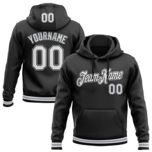 Загрузить изображение в средство просмотра галереи, Custom Stitched Black White-Gray Sports Pullover Sweatshirt Hoodie
