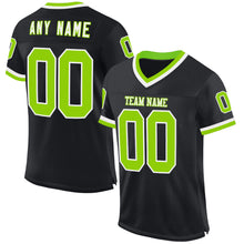 Загрузить изображение в средство просмотра галереи, Custom Black Neon Green-White Mesh Authentic Throwback Football Jersey
