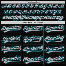 Load image into Gallery viewer, Custom Black Gray-Teal Authentic Throwback Baseball Jersey
