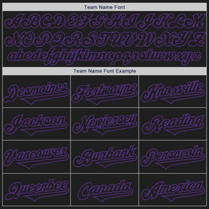 Custom Black Purple Authentic Baseball Jersey